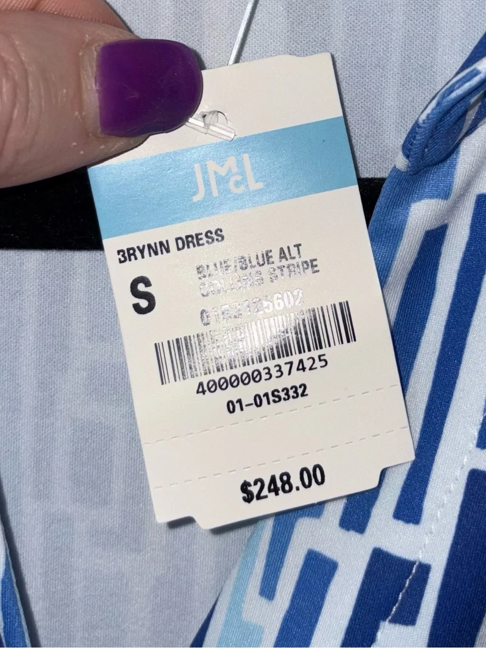 J. McLaughlin Brynn Shirt Dress NWT Small Blue Geometric Belted Catalina Cloth - Picture 3 of 5